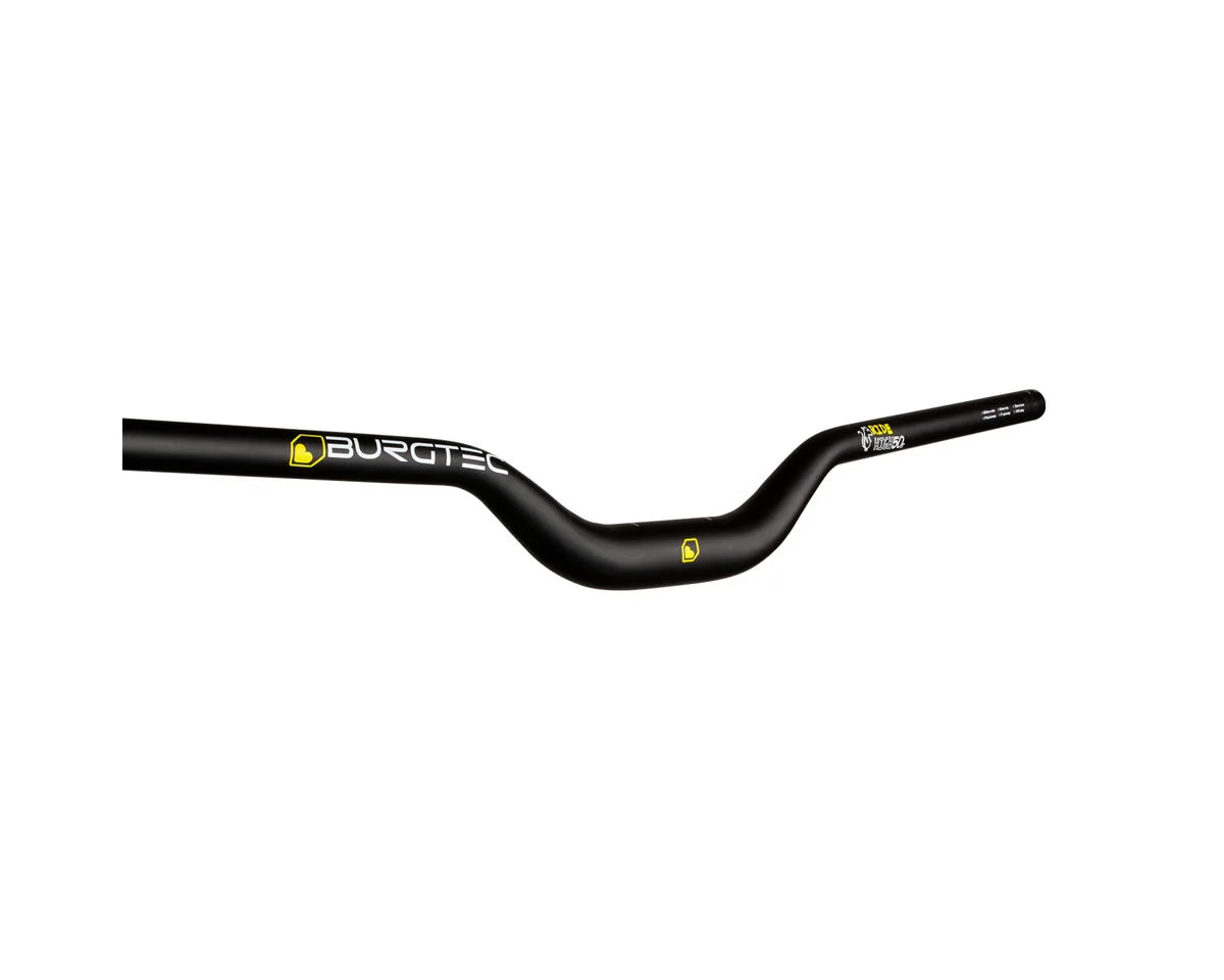 Burgtec Josh Bryceland Ride Wide Rise Bar (Black) (50mm Rise) (800mm) (35mm Clamp)